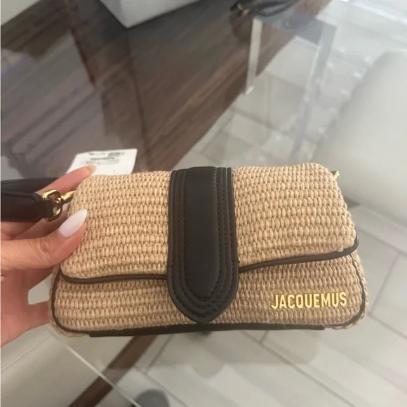 Jacquemus Tan and Black Mini Bag with Woven Texture - Picture 2 of 2